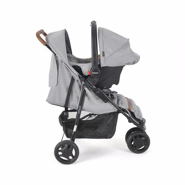 Imagem de Carrinho com Bebê Conforto Travel System Breeze Duo Infanti Cinza