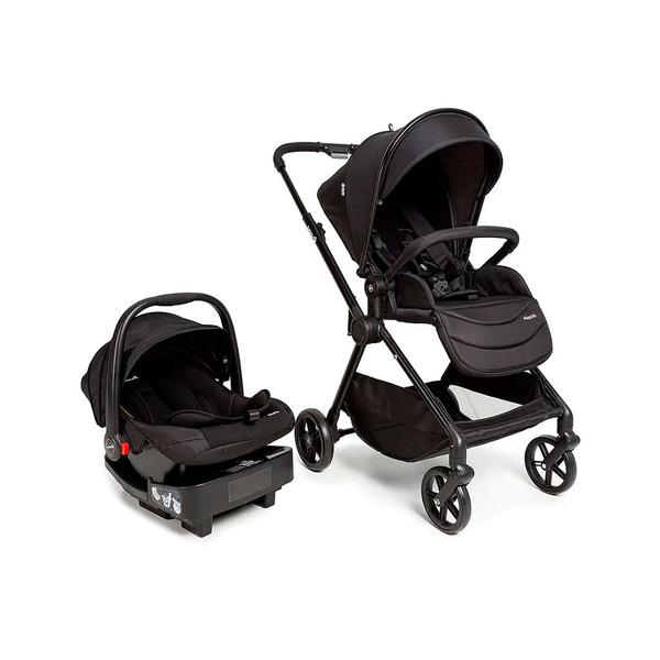 Imagem de Carrinho com Bebê Conforto Travel System Magnific Trio Full Black  Safety 1st