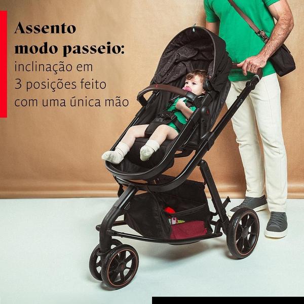 Imagem de Carrinho com Bebê Conforto Travel System Mobi+ Reserva Isofix Black - Safety 1st