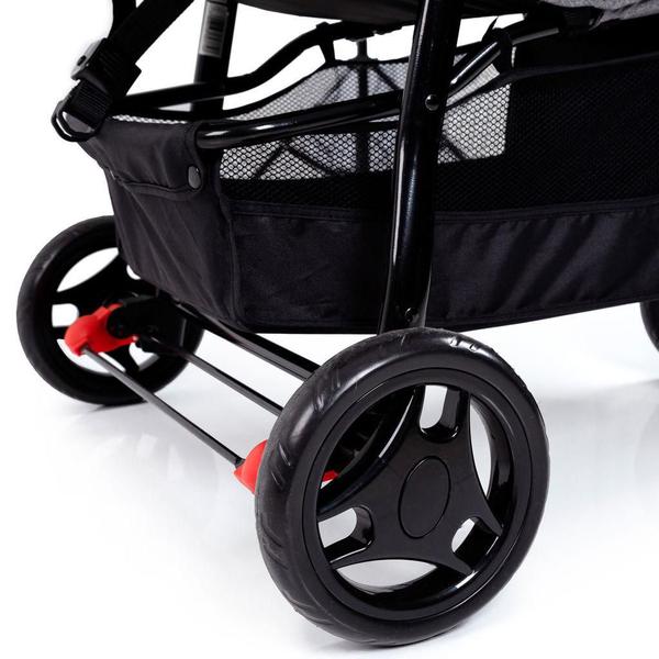 Imagem de Carrinho com Bebê Conforto Travel System Toffy Duo Cosco Cinza Mescla