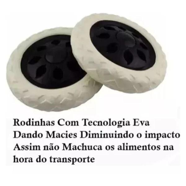 Imagem de Carrinho Com Bolsa De Lona Feira Sacolão Reforçado