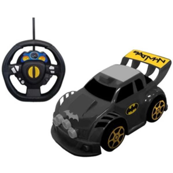 Imagem de Carrinho com controle remoto rádio Batman a pilha preto de brinquedo