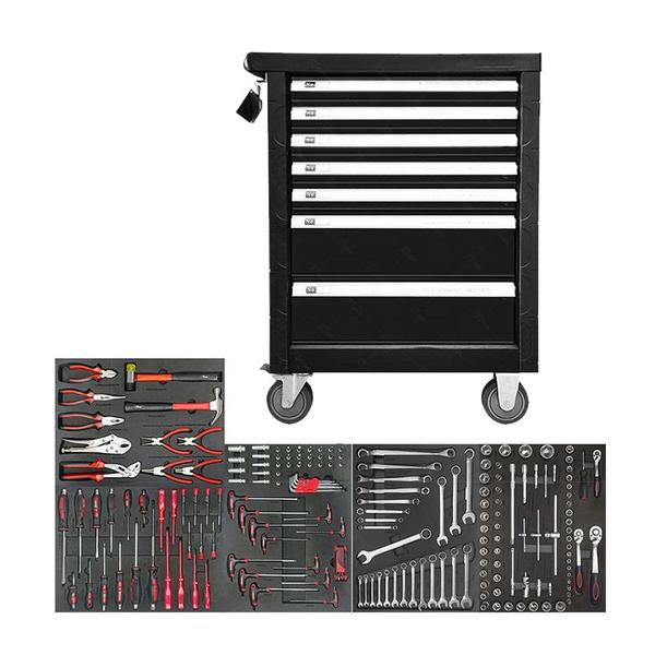 Imagem de Carrinho Completo Ferramentas Especial Com 190 Peças 7 gavetas