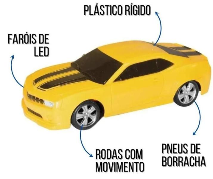 Imagem de Carrinho Controle Remoto Camaro Amarelo Sem Fio 7 funções