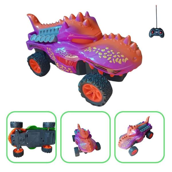 Imagem de Carrinho Controle Remoto Dinossauro Grande Jurassic Turbo