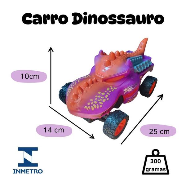 Imagem de Carrinho Controle Remoto Dinossauro Grande Jurassic Turbo