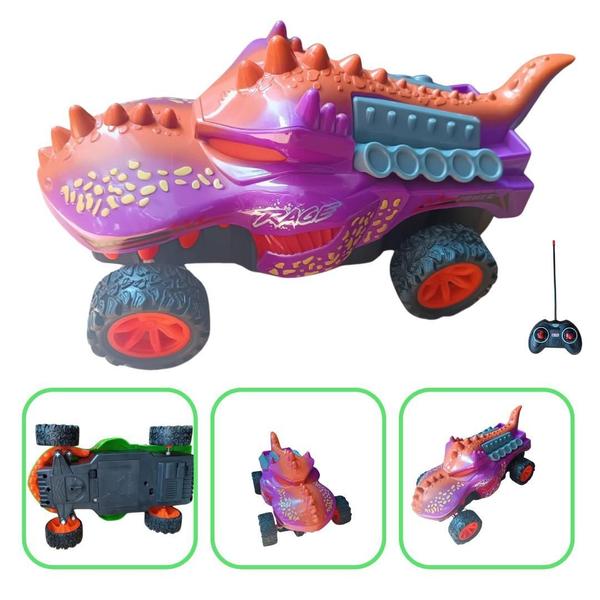 Imagem de Carrinho Controle Remoto Dinossauro Grande Jurassic Turbo