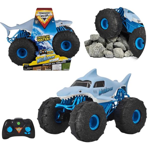 Imagem de Carrinho Controle Remoto Monster Jam Megalodon Entra Na Água