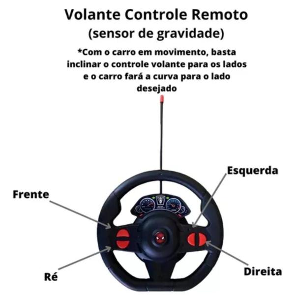 Imagem de Carrinho Controle Remoto Spider Man Homem Aranha Cor Azul e Vermelho