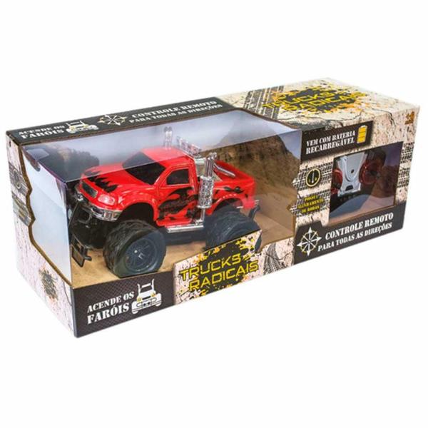 Imagem de Carrinho Controle Remoto Trucks Radicais Vermelho-Unik Toys