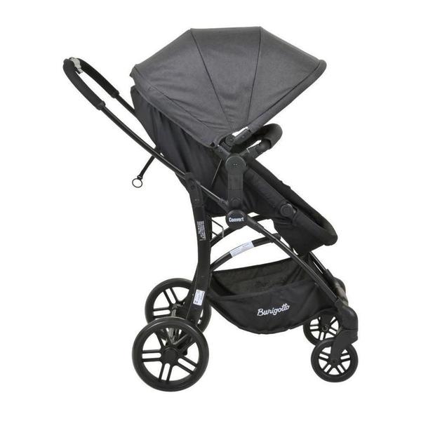 Imagem de Carrinho Convert Dark Grey Com Bebê Conforto Touring X Preto