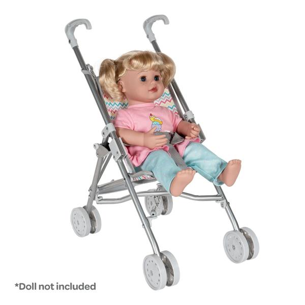 Imagem de Carrinho de bebê Adora Baby Doll Zig Zag Rainbow com capa solar de 3 anos ou mais