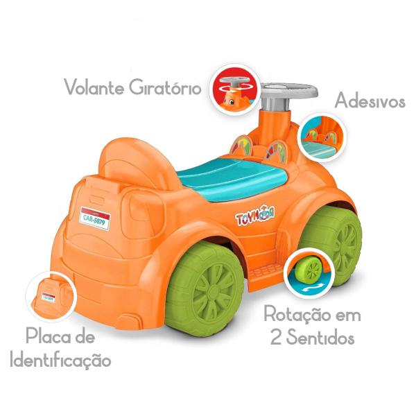 Imagem de Carrinho De Bebê Andador Triciclo Motoca Empurrar ToyMotor