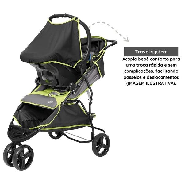 Imagem de Carrinho De Bebê (Até 15 Kg) Tutti Baby Evo Preto e Verde