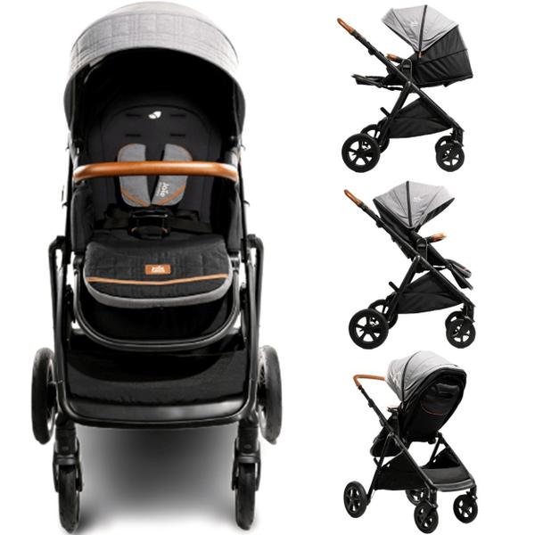 Imagem de Carrinho de Bebe Berço Passeio Joie Aeria Carbon Preto Cinza