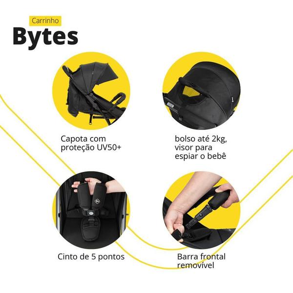 Imagem de Carrinho de Bebê Bytes Safety 1st - Full Black