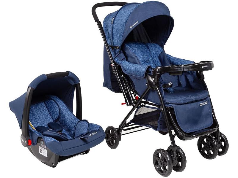 Carrinho de Bebê com Bebê Conforto Cosco Kids - Travel System Reverse 0 a 15kg Carrinho de Bebê com Bebê Conforto Cosco Kids - Travel System Reverse 0 a 15kg