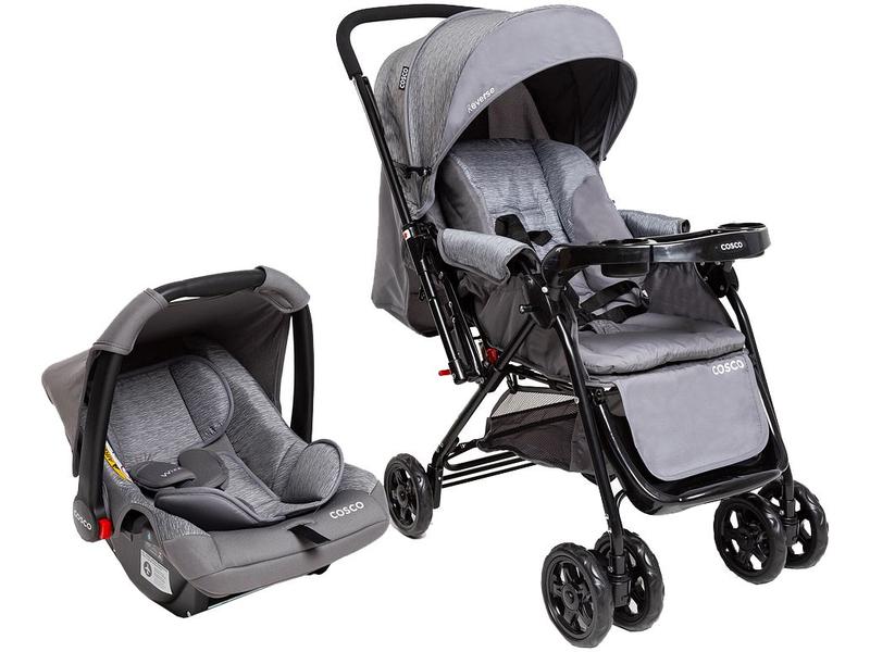 Carrinho de Bebê com Bebê Conforto Cosco Kids - Travel System Reverse 0 a 15kg Carrinho de Bebê com Bebê Conforto Cosco Kids - Travel System Reverse 0 a 15kg