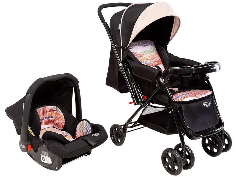 Imagem de Carrinho de Bebê com Bebê Conforto Cosco Kids Travel System Reverse 4 Rodas 0 a 15kg