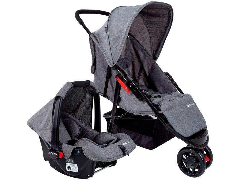 Carrinho de Bebê com Bebê Conforto Cosco Toffy - 3 Rodas até 15kg Carrinho de Bebê com Bebê Conforto Cosco Toffy - 3 Rodas até 15kg