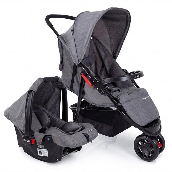 Carrinho de Bebê com Bebê Conforto Cosco Toffy - 3 Rodas até 15kg Carrinho de Bebê com Bebê Conforto Cosco Toffy - 3 Rodas até 15kg