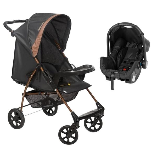 Imagem de Carrinho de Bebe com Bebe Conforto Romano Travel System 4 Posições Galzerano