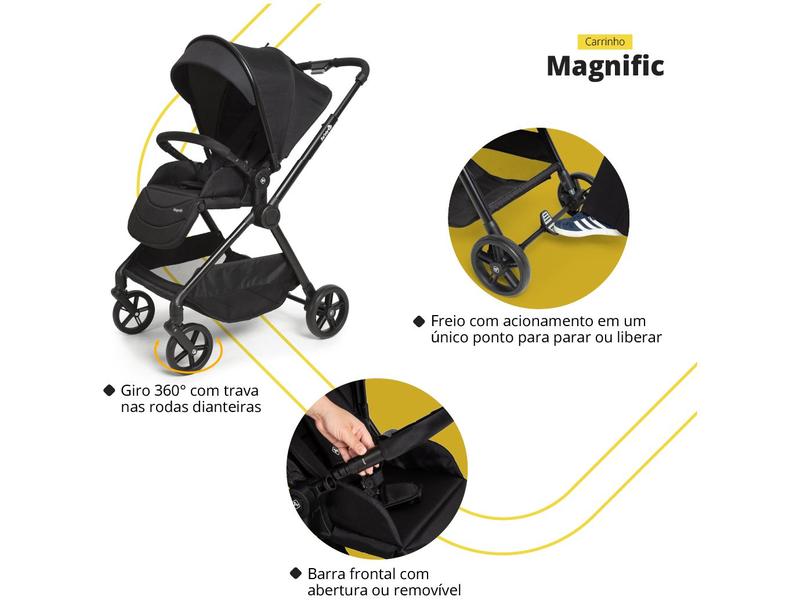 Imagem de Carrinho de Bebê com Bebê Conforto Safety 1st