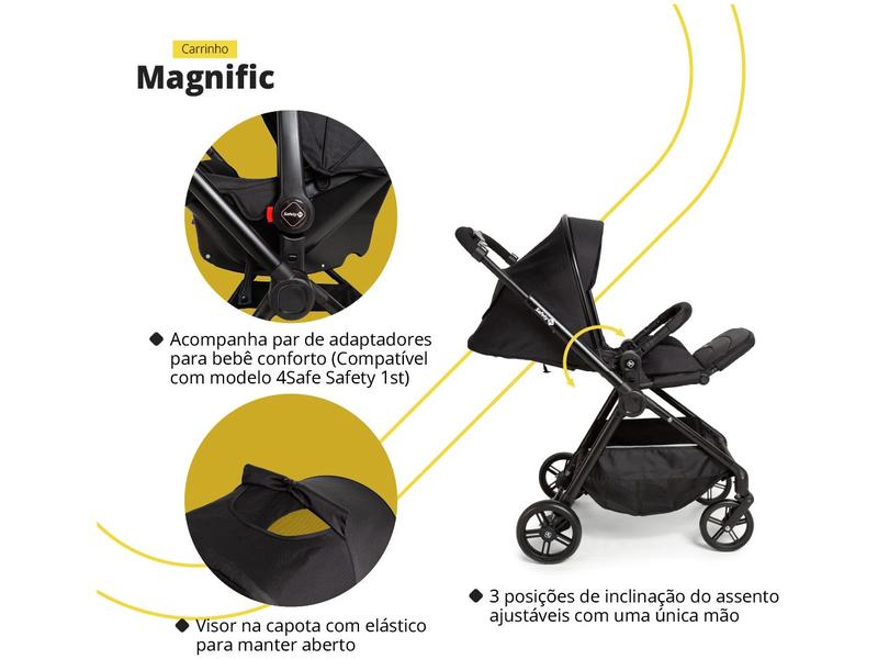 Imagem de Carrinho de Bebê com Bebê Conforto Travel System