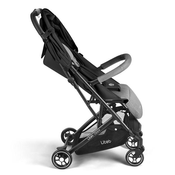 Imagem de Carrinho de Bebê Compacto 0-15 Kg Oppa Preto e Cinza Litet - BB465