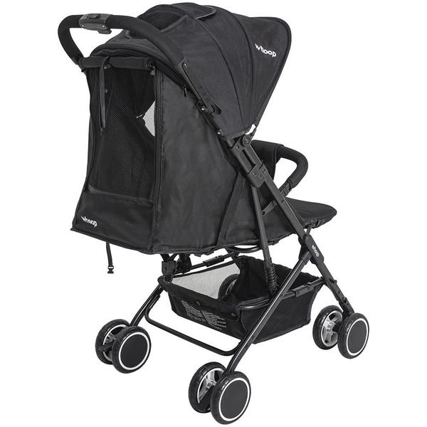 Imagem de Carrinho de Bebê Compacto Whoop Mascote 0 a 15kg Preto 8008PR