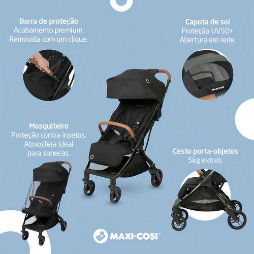 Imagem de Carrinho De Bebê De Paseio Travel System Maxi-cosi Eva Ts Trio Essential Black Com Chassi De Cor Preto