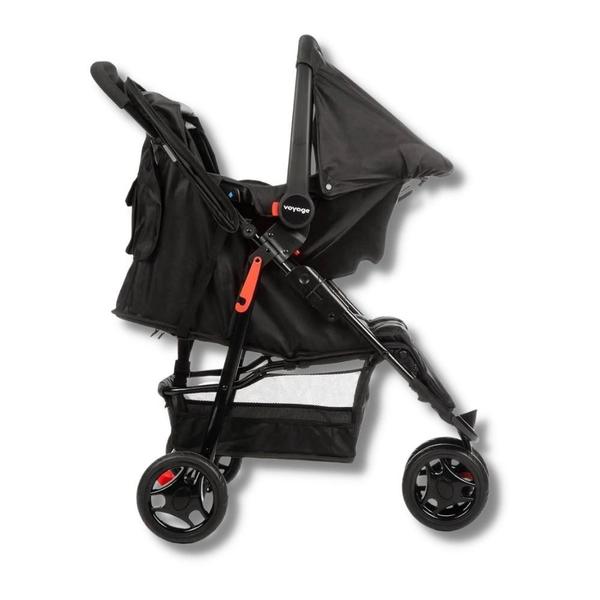 Imagem de Carrinho de bebe delta duo pro preto + bebe conforto - voyage