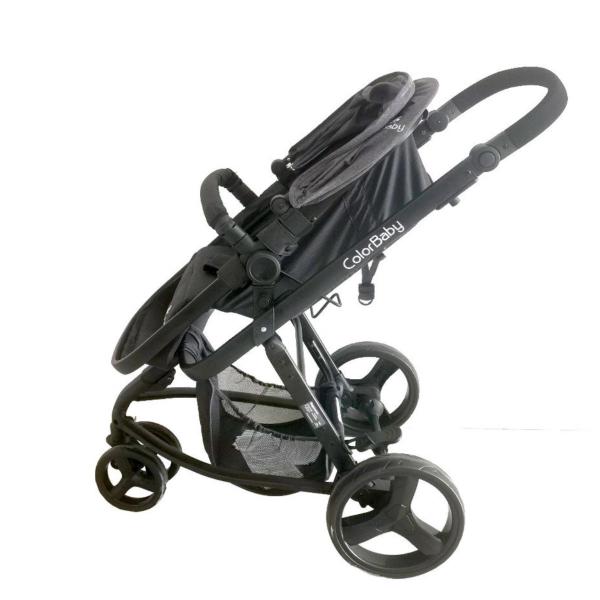 Imagem de Carrinho De Bebê Dobrável Portátil Viagem Color Baby Preto