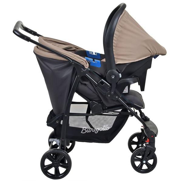 Carrinho de Bebê Ecco até 15Kg Preto e Bege + Bebê Conforto Touring X até 13Kg Burigotto B... Carrinho de Bebê Ecco até 15Kg Preto e Bege + Bebê Conforto Touring X até 13Kg Burigotto B...