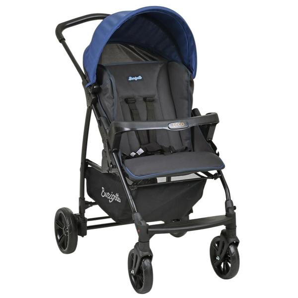 Imagem de Carrinho de Bebê Ecco CZ Azul Bebê Conforto e Base