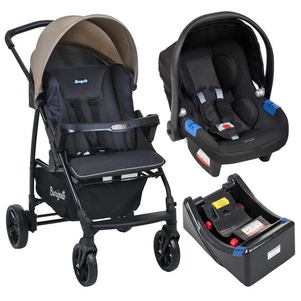 Imagem de Carrinho De Bebê Ecco Cz Bege Bebê Conforto Touring X E Base