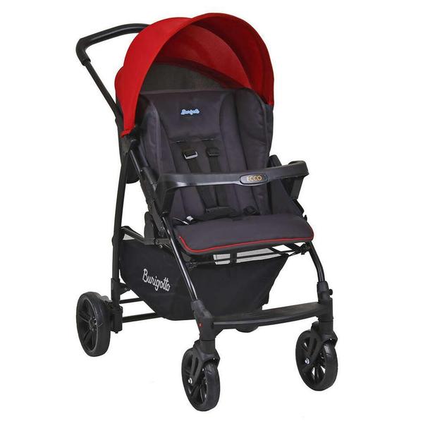 Imagem de Carrinho De Bebê Ecco Cz Vermelho E Bebê Conforto Touring X