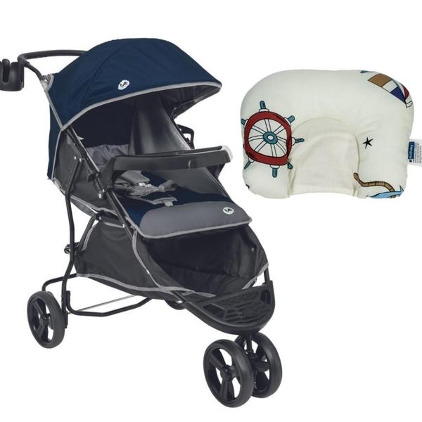 Imagem de Carrinho de Bebê Evo Tutti Baby Azul + Suporte de Cabeça Almofadinha