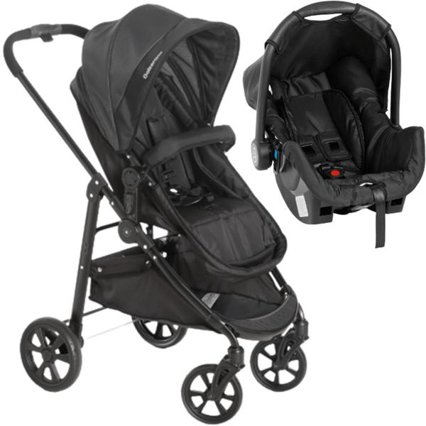 Imagem de Carrinho de Bebe Galzerano Olympus com Bebe Conforto New Black