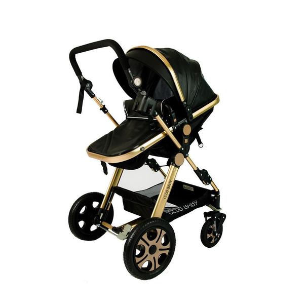 Imagem de Carrinho De Bebê Golden Dourado 2 Em 1 Club Baby Preto