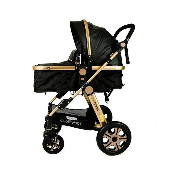 Imagem de Carrinho De Bebê Golden Dourado 2 Em 1 Club Baby Preto