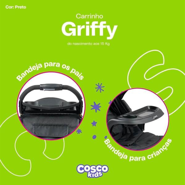 Imagem de Carrinho de Bebê Griffy Cosco - Preto