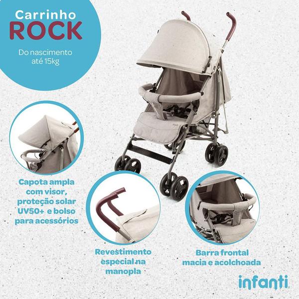 Imagem de Carrinho de Bebê Infanti Rock Black Total 0 a 15kg IMP02190