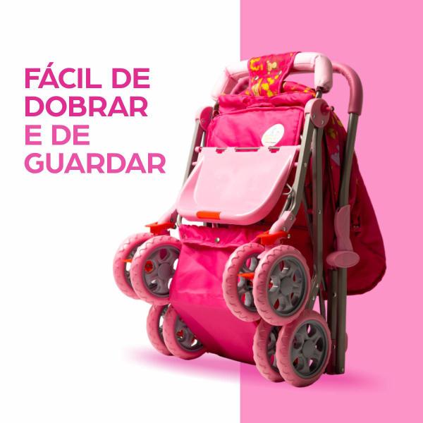 Imagem de Carrinho De Bebê Jumbobaby Modelo Aimirim Cor Rosa