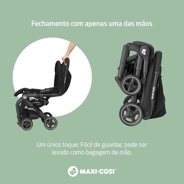 Imagem de Carrinho de Bebê Lara² TS Com Bebê Conforto E Base Maxi Cosi Preto