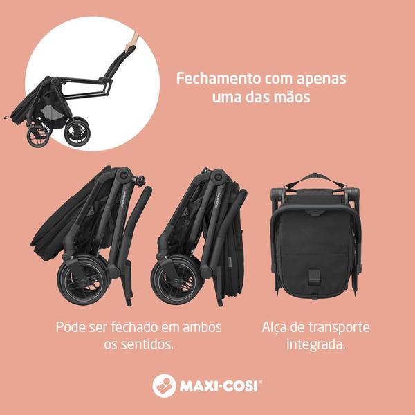 Imagem de Carrinho de Bebê Leona² cor Black Maxi Cosi