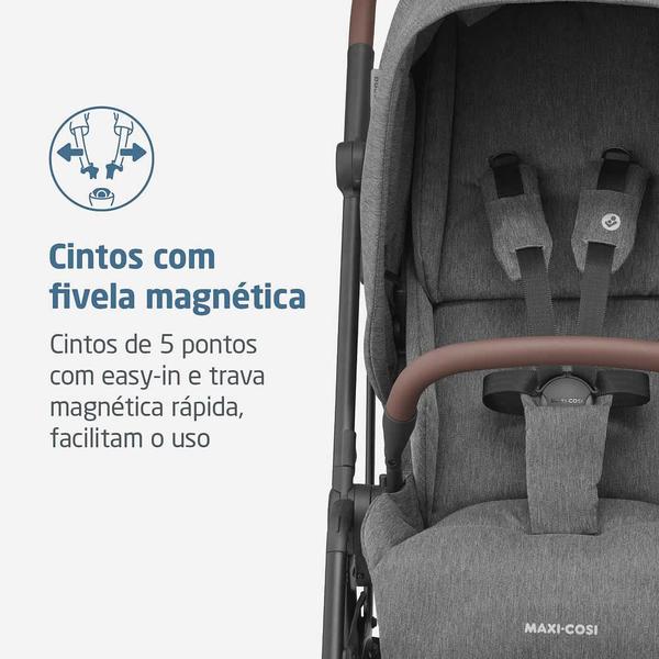 Imagem de Carrinho de Bebê Leona² cor grey Maxi Cosi