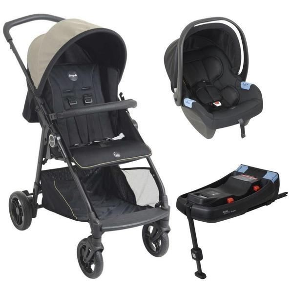 Imagem de Carrinho De Bebê Lui Sand Bebê Conforto Preto E Base Isofix