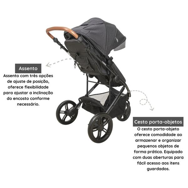 Imagem de Carrinho De Bebê Moisés Trek Com Bebê Conforto E Base Isofix