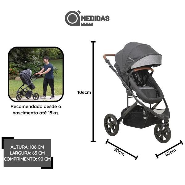 Imagem de Carrinho De Bebê Moisés Trek E Bebê Conforto Kiddo